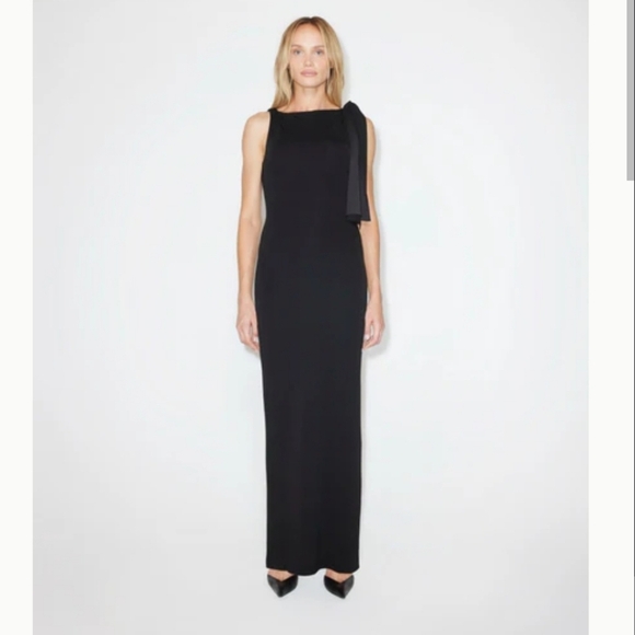 KHY Sleek Stretch Knotted Maxi Dress In  Black Size X-Small  NWT - Picture 9 of 9